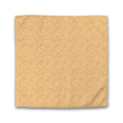 Pale Orange Cotton Sateen Duvet Cover, Off-white Hand-painted Vine Print | CSDU-1232-182