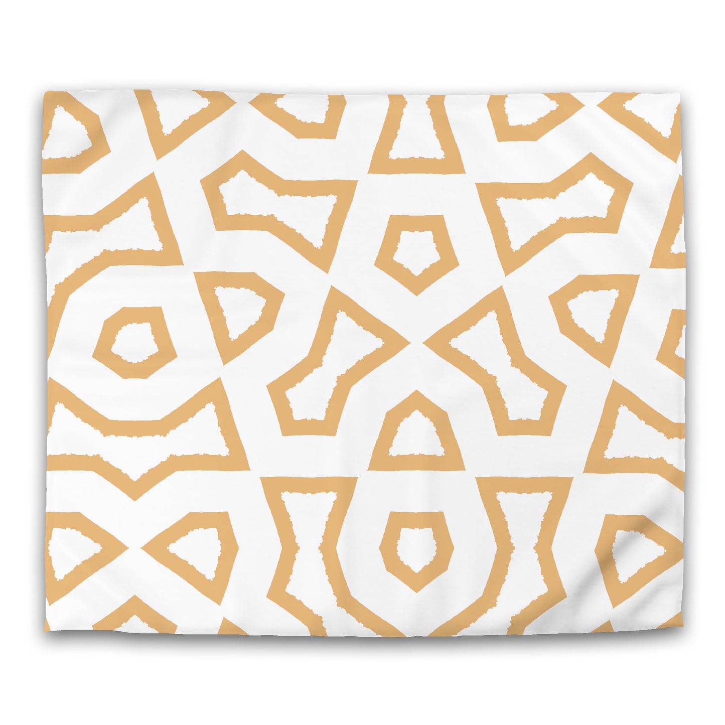 Off-white Cotton Sateen Duvet Cover, Bold Pale Orange Graphic, CSDU-1232-391, King - 269 x  234 cm / 106 x 92 inches