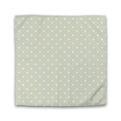 Pale Green Cotton Sateen Duvet Cover, Off-white Hand-painted Swizzle Motif Print | CSDU-1241-172