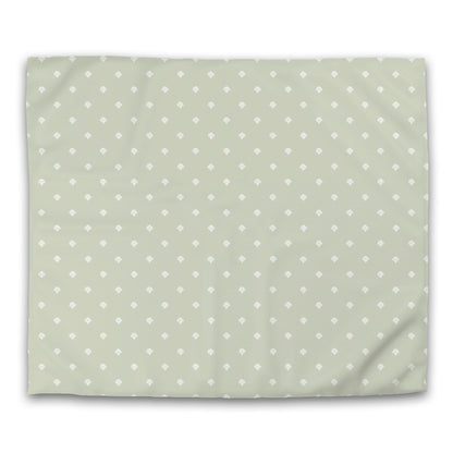 Pale Green Cotton Sateen Duvet Cover, Off-white Hand-painted Swizzle Motif Print, CSDU-1241-172, King - 269 x  234 cm / 106 x 92 inches
