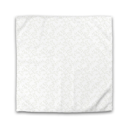 Off-white Cotton Sateen Duvet Cover, Pale Green Hand-painted Vine Print | CSDU-1241-181