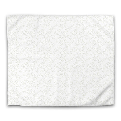 Off-white Cotton Sateen Duvet Cover, Pale Green Hand-painted Vine Print, CSDU-1241-181, King - 269 x  234 cm / 106 x 92 inches
