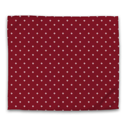 Burgundy Red Cotton Sateen Duvet Cover, Off-White Hand-painted Swizzle Motif Print, CSDU-1281-172, King - 269 x  234 cm / 106 x 92 inches