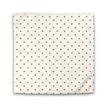 Pale Cream Cotton Sateen Duvet Cover, Burgundy Red Hand-painted Swizzle Motif Print | CSDU-1283-171