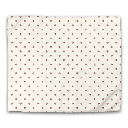 Pale Cream Cotton Sateen Duvet Cover, Burgundy Red Hand-painted Swizzle Motif Print, CSDU-1283-171, King - 269 x  234 cm / 106 x 92 inches