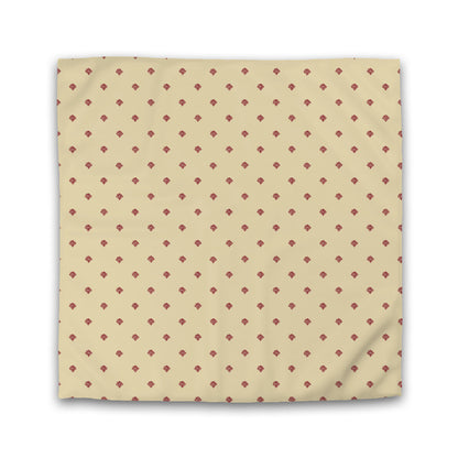 Tan Cotton Sateen Duvet Cover, Burgundy Red Hand-painted Swizzle Motif Print | CSDU-1284-171