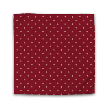 Burgundy Red Cotton Sateen Duvet Cover, Tan Hand-painted Swizzle Motif Print | CSDU-1284-172