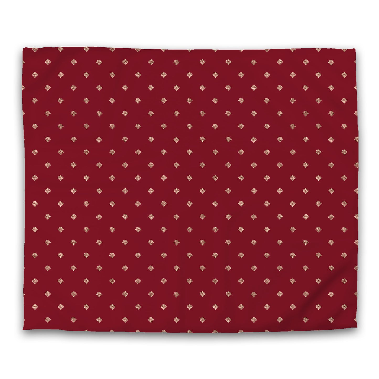 Burgundy Red Cotton Sateen Duvet Cover, Desert Sand Hand-painted Swizzle Motif Print, CSDU-1284-172, King - 269 x  234 cm / 106 x 92 inches