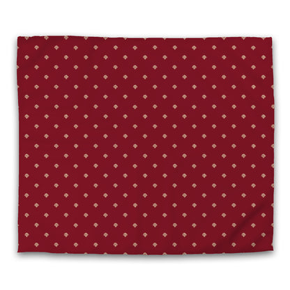 Burgundy Red Cotton Sateen Duvet Cover, Desert Sand Hand-painted Swizzle Motif Print, CSDU-1284-172, King - 269 x  234 cm / 106 x 92 inches
