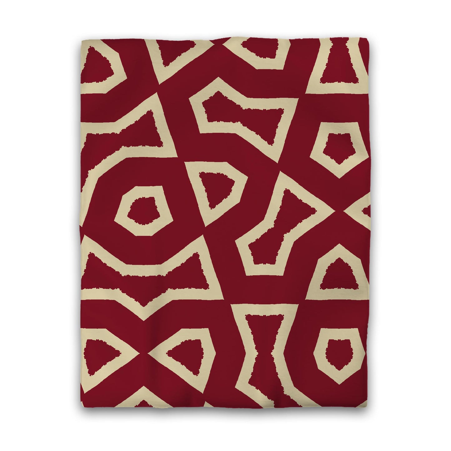 Burgundy Red Cotton Sateen Duvet Cover, Bold Desert Sand Graphic, CSDU-1284-392, Twin - 178 x 229 cm / 70 x 90 inches