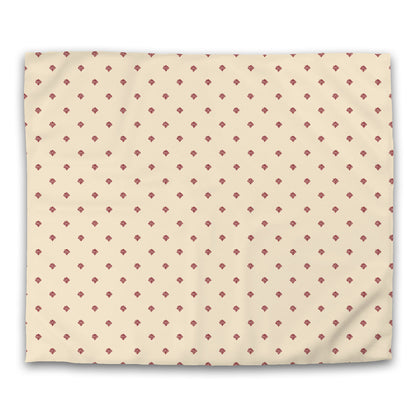 Beige Cotton Sateen Duvet Cover, Burgundy Red Hand-painted Swizzle Motif Print, CSDU-1285-171, King - 269 x  234 cm / 106 x 92 inches