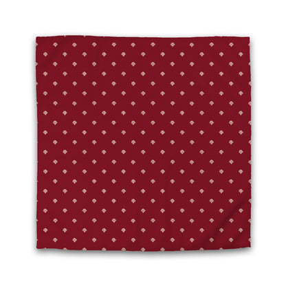 Burgundy Red Cotton Sateen Duvet Cover, Beige Hand-painted Swizzle Motif Print | CSDU-1285-172