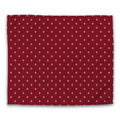 Burgundy Red Cotton Sateen Duvet Cover, Beige Hand-painted Swizzle Motif Print, CSDU-1285-172, King - 269 x  234 cm / 106 x 92 inches