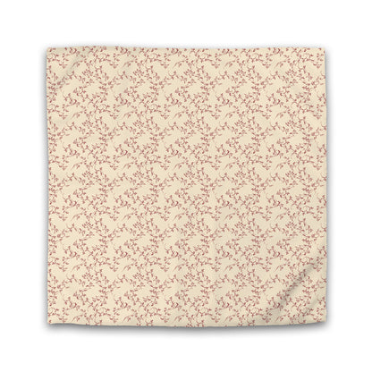 Beige Cotton Sateen Duvet Cover, Burgundy Red Hand-painted Vine Print | CSDU-1285-181