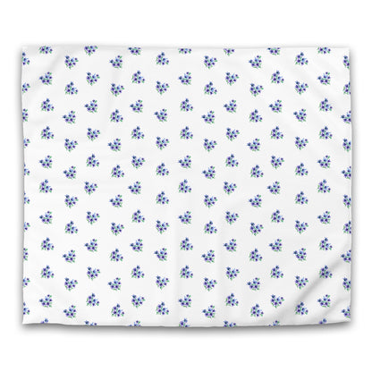 Off-White Cotton Sateen Duvet Cover, Medium Purple Floral Pattern, CSDU-1305, King - 269 x  234 cm / 106 x 92 inches