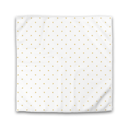 Off-White Cotton Sateen Duvet Cover, Small Yellow-Orange Floral Pattern | CSDU-1316