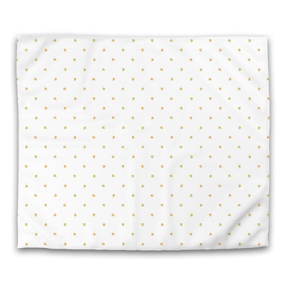 Off-White Cotton Sateen Duvet Cover, Small Yellow-Orange Floral Pattern, CSDU-1316, King - 269 x  234 cm / 106 x 92 inches