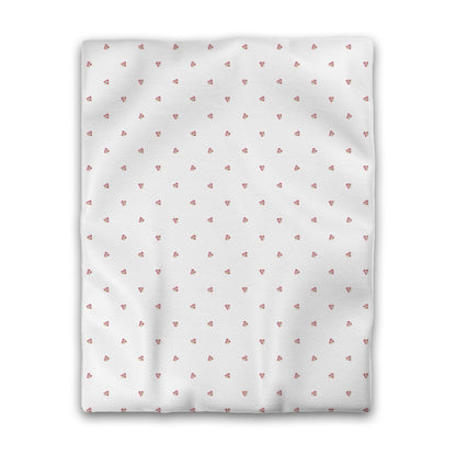 Off-White Cotton Sateen Duvet Cover, Small Pink Floral Pattern, CSDU-1346, Twin - 178 x 229 cm / 70 x 90 inches