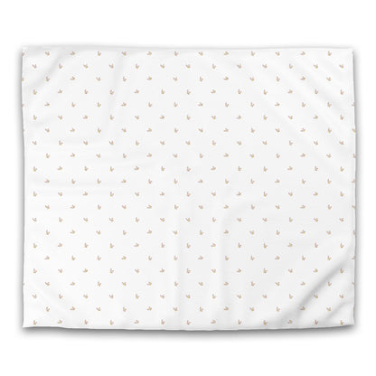 Off-White Cotton Sateen Duvet Cover, Small Mauve Floral Pattern, CSDU-1366, King - 269 x  234 cm / 106 x 92 inches
