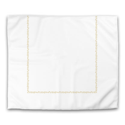 Off-white Cotton Sateen Duvet Cover, Desert Sand Hand-painted Dab Motif Print, Classic Border, CSDU-1371-091, King - 269 x  234 cm / 106 x 92 inches