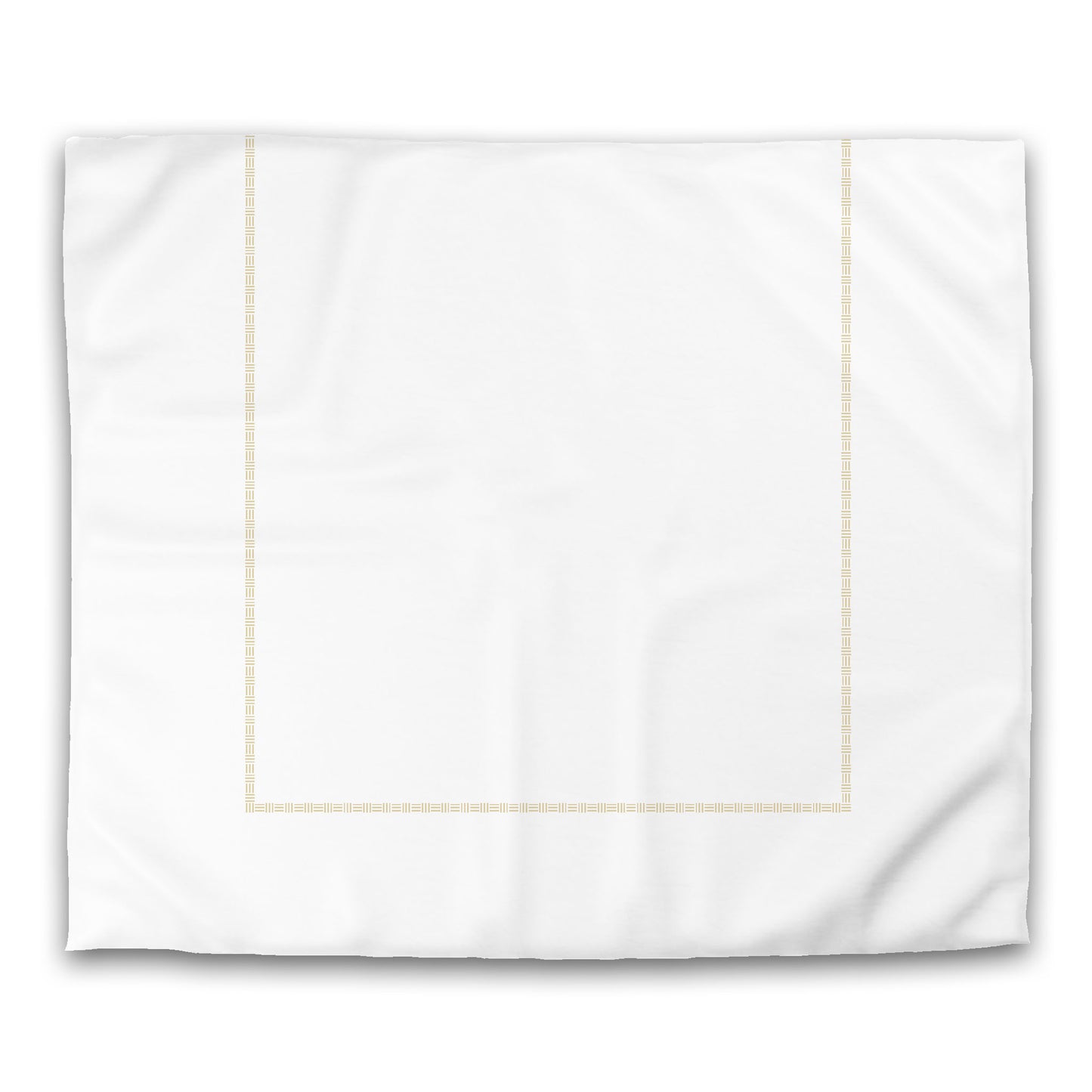 Off-white Cotton Sateen Duvet Cover, Desert Sand Single Weave Motif Print, Classic Border, CSDU-1371-141, King - 269 x  234 cm / 106 x 92 inches