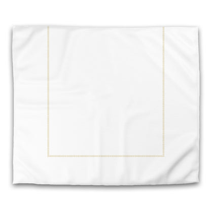 Off-white Cotton Sateen Duvet Cover, Desert Sand Single Weave Motif Print, Classic Border, CSDU-1371-141, King - 269 x  234 cm / 106 x 92 inches