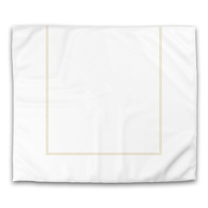 Off-white Cotton Sateen Duvet Cover, Desert Sand Double Weave Motif Print, Classic Border, CSDU-1371-143, King - 269 x  234 cm / 106 x 92 inches