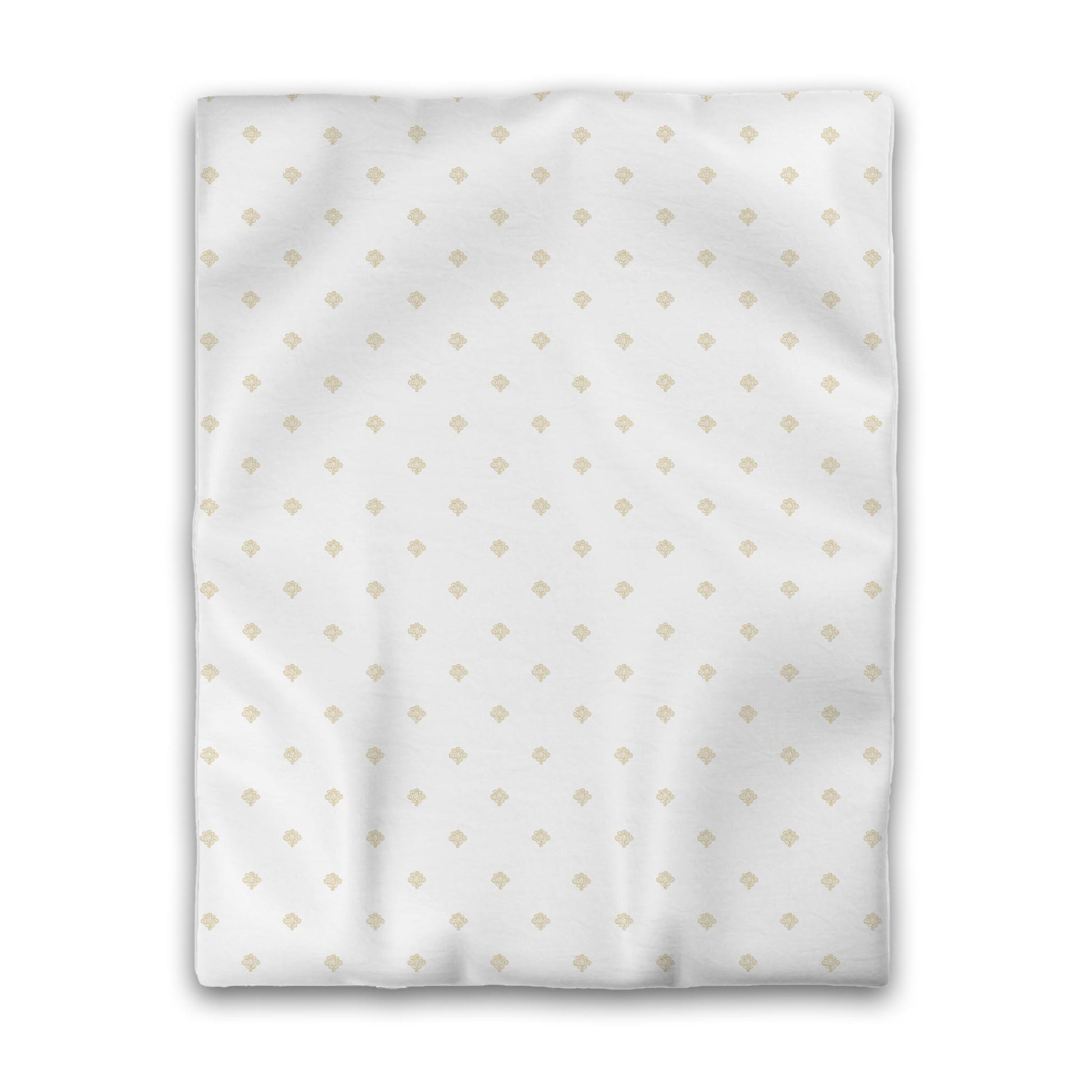 Off-white Cotton Sateen Duvet Cover, Desert Sand Hand-painted Swizzle Motif Print, CSDU-1371-171, Twin - 178 x 229 cm / 70 x 90 inches