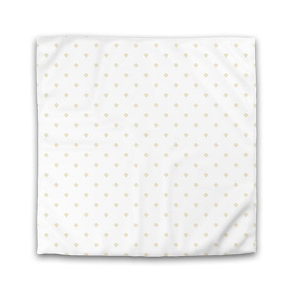 Off-white Cotton Sateen Duvet Cover, Tan Hand-painted Swizzle Motif Print | CSDU-1371-171