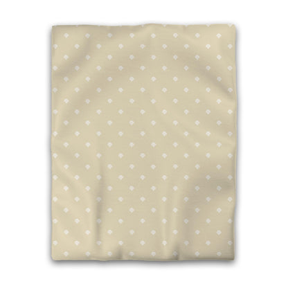 Desert Sand Cotton Sateen Duvet Cover, Off-white Hand-painted Swizzle Motif Print, CSDU-1371-172, Twin - 178 x 229 cm / 70 x 90 inches