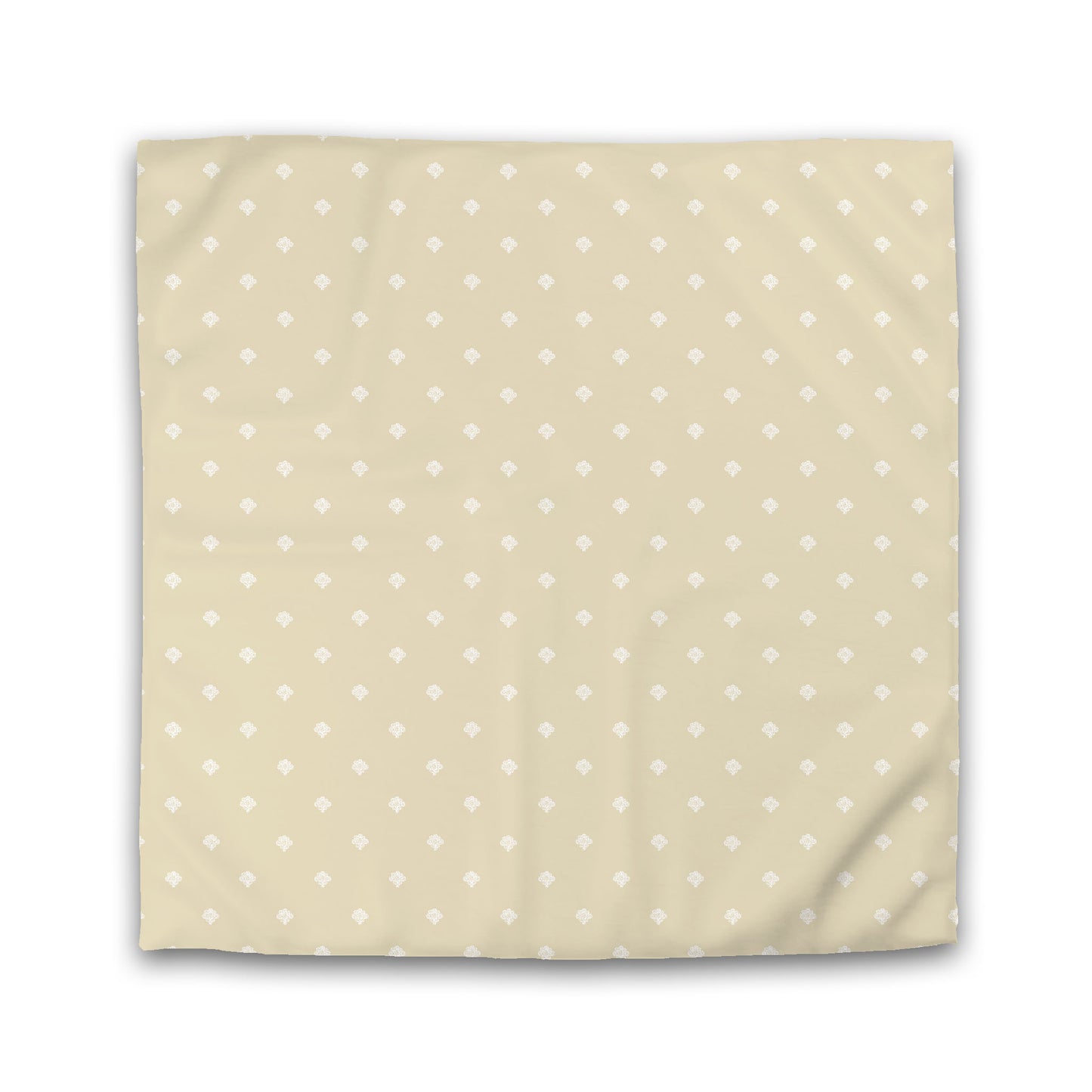 Tan Cotton Sateen Duvet Cover, Off-white Hand-painted Swizzle Motif Print | CSDU-1371-172