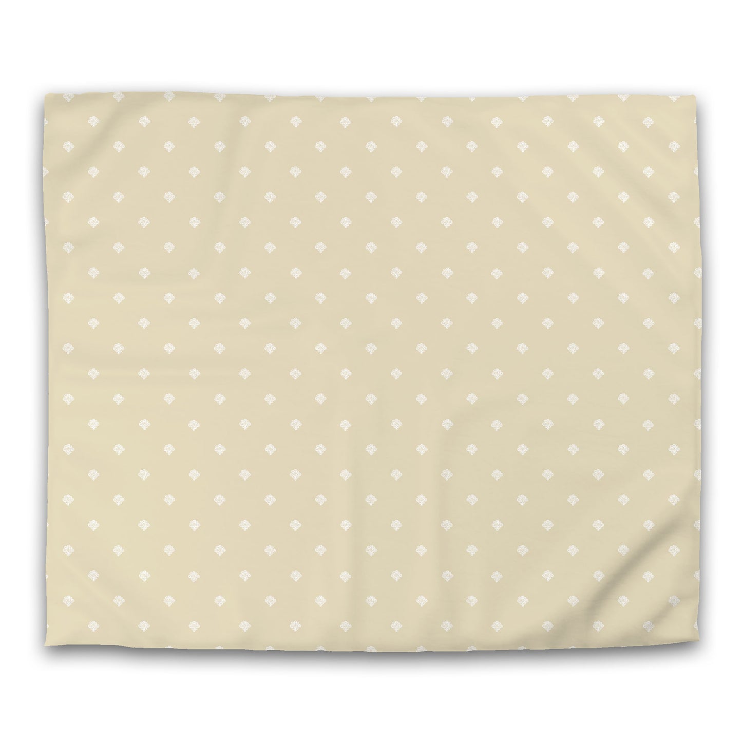 Desert Sand Cotton Sateen Duvet Cover, Off-white Hand-painted Swizzle Motif Print, CSDU-1371-172, King - 269 x  234 cm / 106 x 92 inches