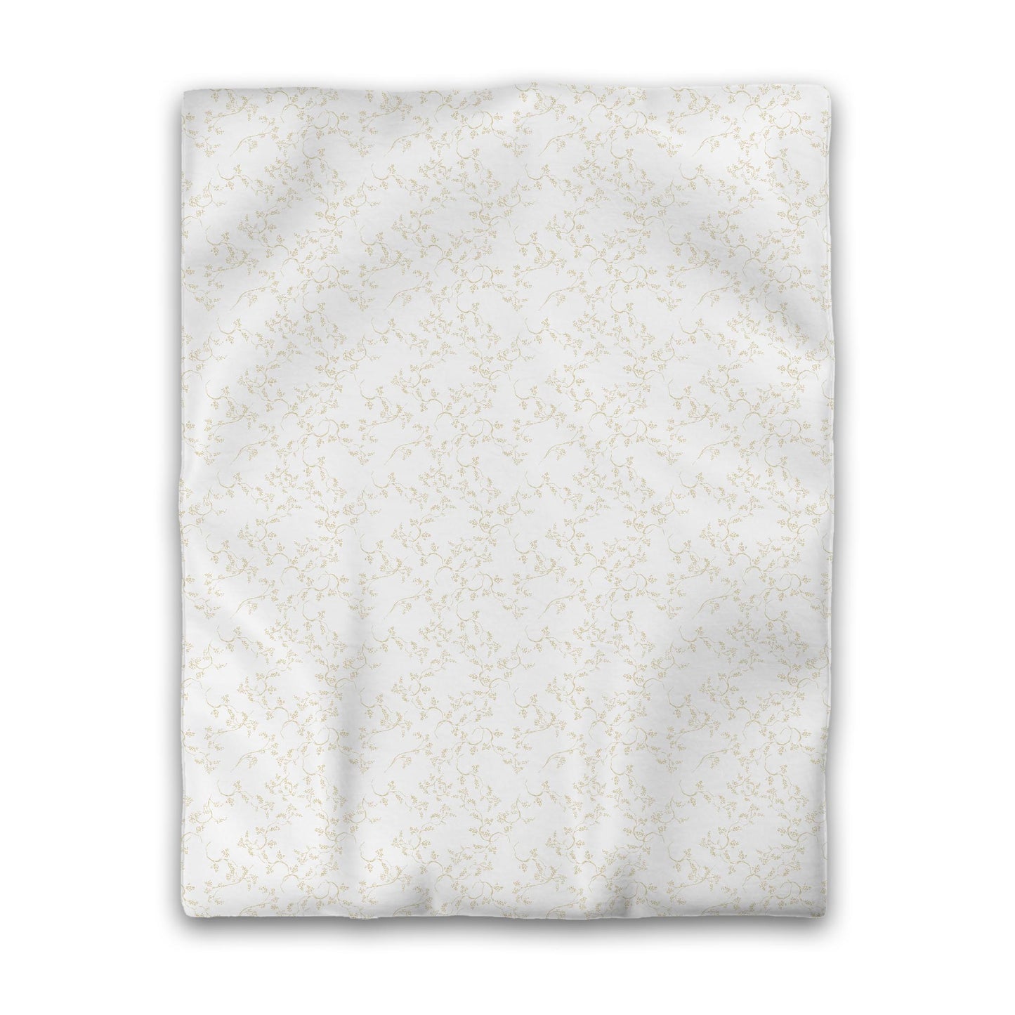 Off-white Cotton Sateen Duvet Cover, Desert Sand Hand-painted Vine Print, CSDU-1371-181, Twin - 178 x 229 cm / 70 x 90 inches
