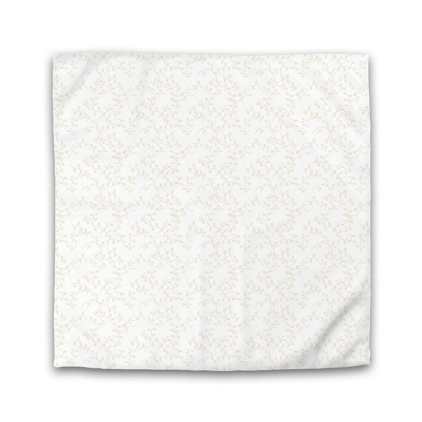 Off-white Cotton Sateen Duvet Cover, Tan Hand-painted Vine Print | CSDU-1371-181
