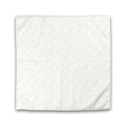 Off-white Cotton Sateen Duvet Cover, Tan Hand-painted Vine Print | CSDU-1371-181