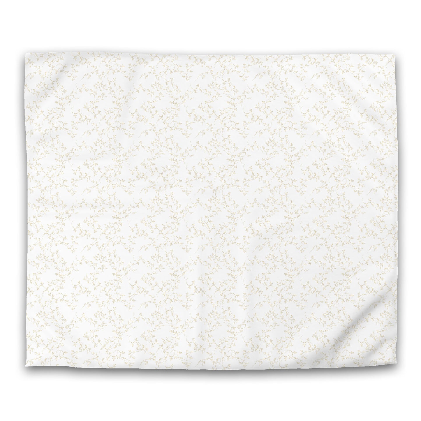 Off-white Cotton Sateen Duvet Cover, Desert Sand Hand-painted Vine Print, CSDU-1371-181, King - 269 x  234 cm / 106 x 92 inches