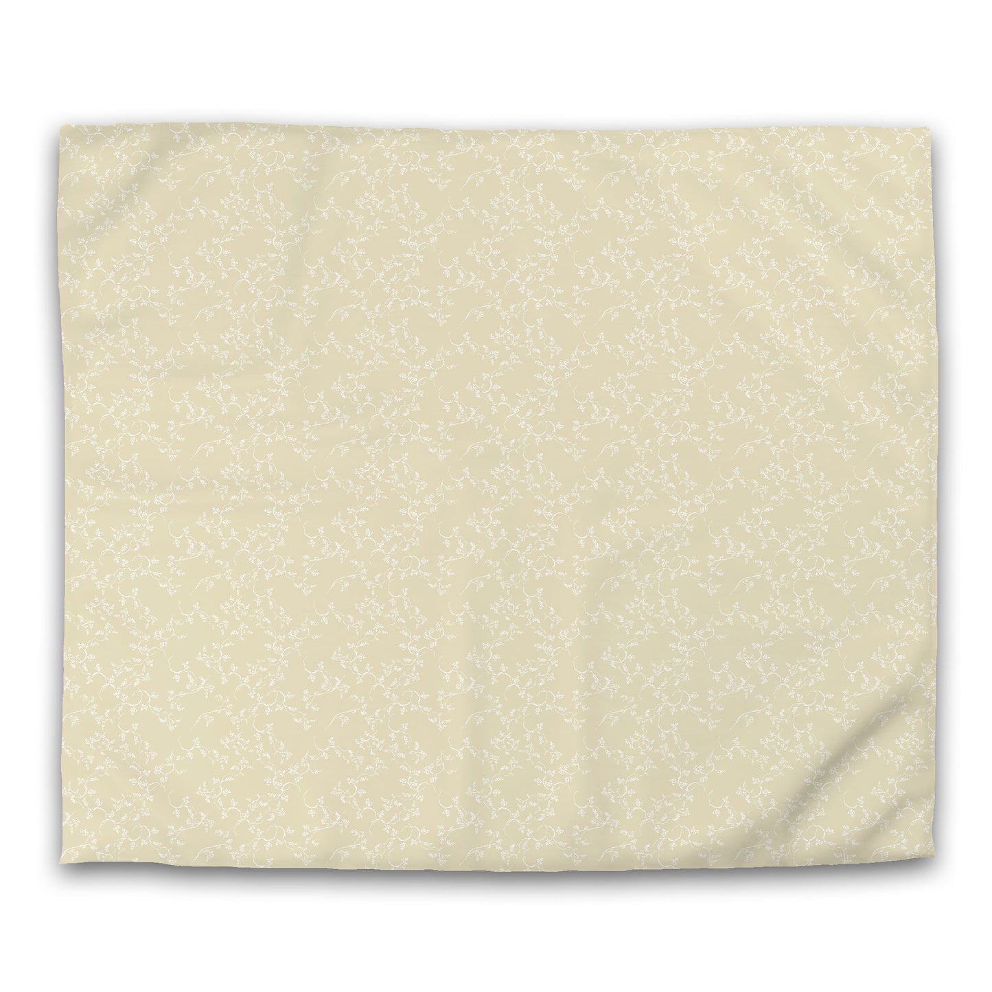 Desert Sand Cotton Sateen Duvet Cover, Off-white Hand-painted Vine Print, CSDU-1371-182, King - 269 x  234 cm / 106 x 92 inches