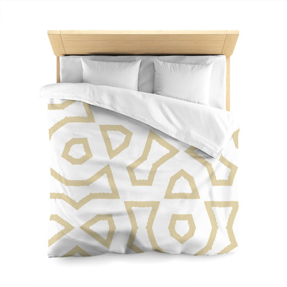 Off-white Cotton Sateen Duvet Cover, Bold Desert Sand Graphic, CSDU-1371-391, Queen - 229 x 229 cm / 90 x 90 inches