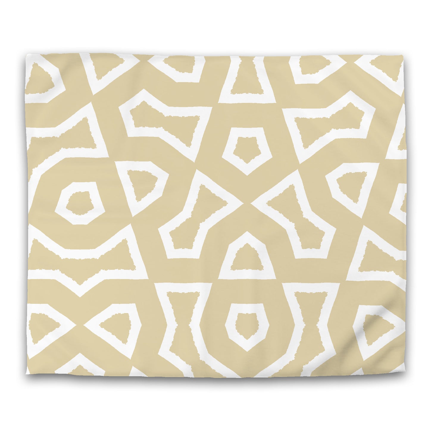 Desert Sand Cotton Sateen Duvet Cover, Bold Off-white Graphic, CSDU-1371-392, King - 269 x  234 cm / 106 x 92 inches