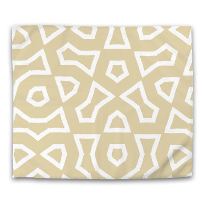 Desert Sand Cotton Sateen Duvet Cover, Bold Off-white Graphic, CSDU-1371-392, King - 269 x  234 cm / 106 x 92 inches