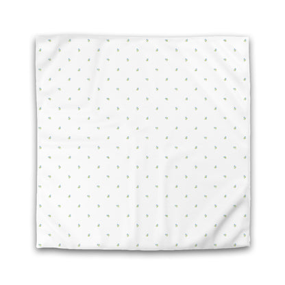 Off-White Cotton Sateen Duvet Cover, Small Blue Floral Pattern | CSDU-1376