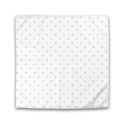 Off-White Cotton Sateen Duvet Cover, Small Blue Floral Pattern | CSDU-1406