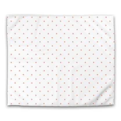Off-White Cotton Sateen Duvet Cover, Small Red Floral Pattern, CSDU-1416, King - 269 x  234 cm / 106 x 92 inches