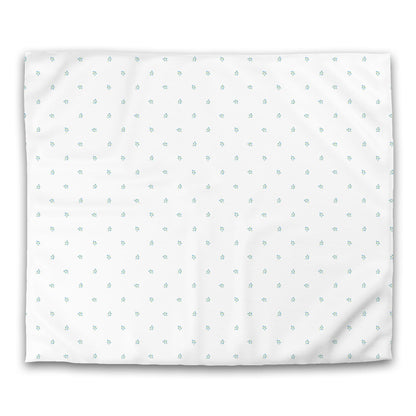 Off-White Cotton Sateen Duvet Cover, Small Blue Floral Pattern, CSDU-1436, King - 269 x  234 cm / 106 x 92 inches