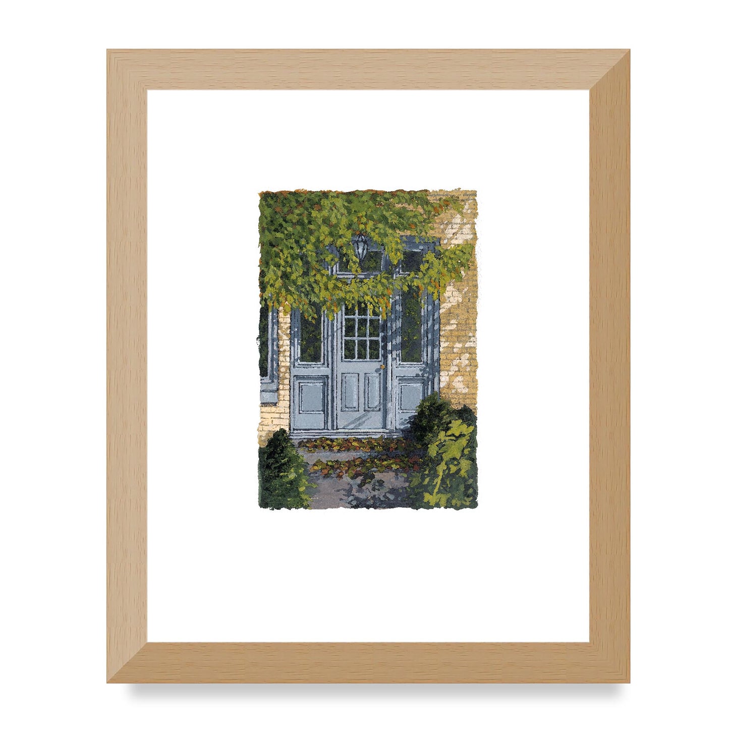 Framed Fine Art Print, Painterly Edge - 8x10 12x15 16x20 inches | Door 1, PEV-1000-1421, Prints, Fine art, White Frame, 20 x 25 cm ,8 x 10 inches