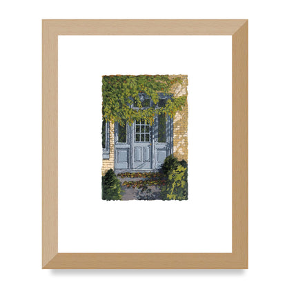 Framed Fine Art Print, Painterly Edge - 8x10 12x15 16x20 inches | Door 1, PEV-1000-1421, Prints, Fine art, White Frame, 20 x 25 cm ,8 x 10 inches