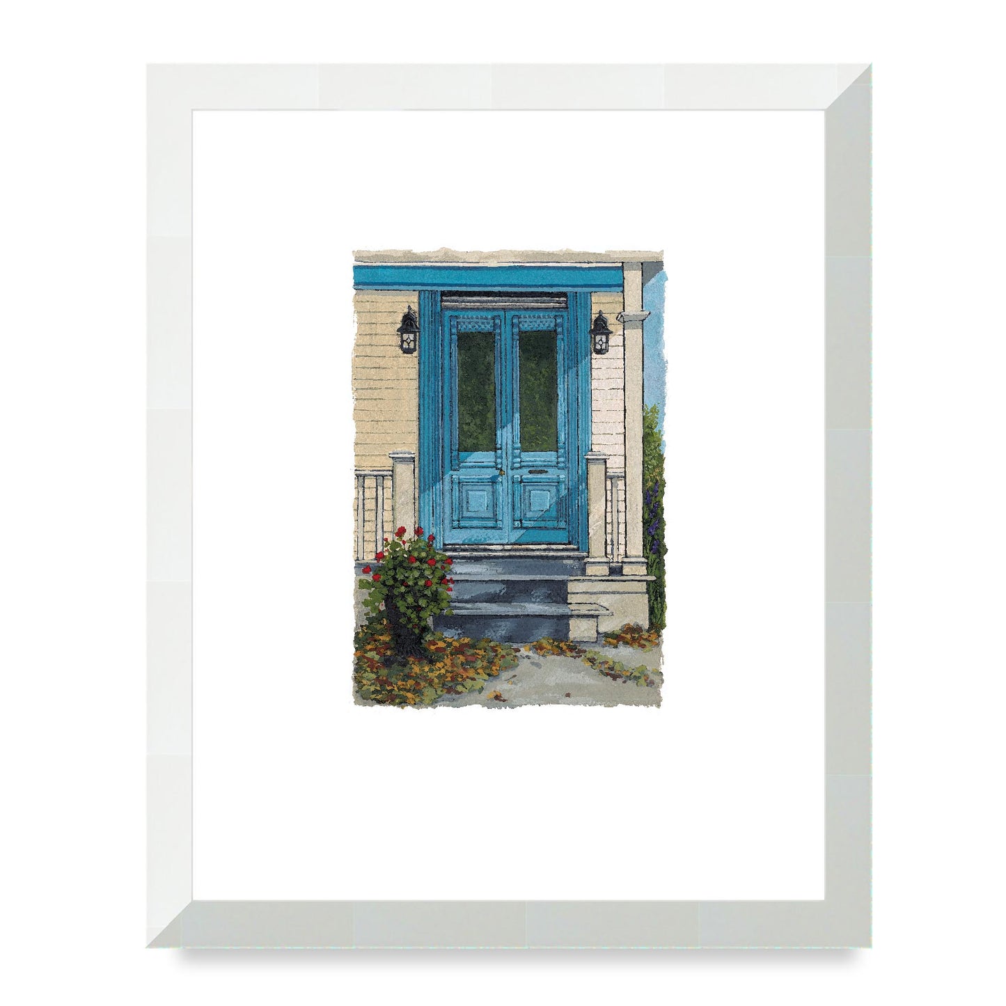 Framed Fine Art Print, Painterly Edge - 8x10 12x15 16x20 inches | Door 2, PEV-1000-1421, Prints, Fine art, Natural Frame, 30 x 38 cm ,12 x 15 inches