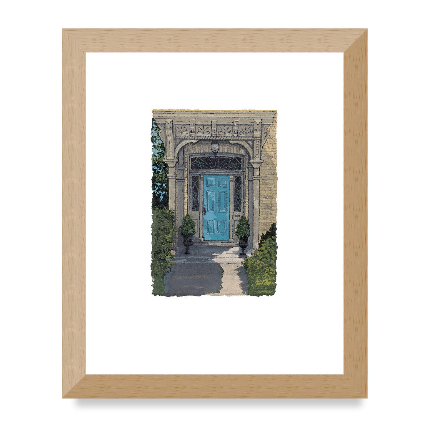 Framed Fine Art Print, Painterly Edge - 8x10 12x15 16x20 inches | Door 3, PEV-1000-1421, Prints, Fine art, White Frame, 20 x 25 cm ,8 x 10 inches