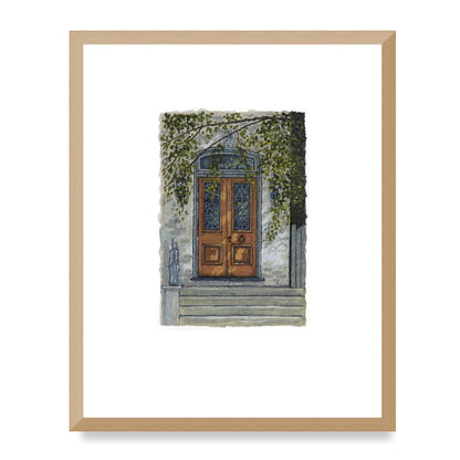 Framed Fine Art Print, Painterly Edge - 8x10 12x15 16x20 inches | Door 5, PEV-1000-1421, Prints, Fine art, White Frame, 40 x 50 cm ,16 x 20 inches