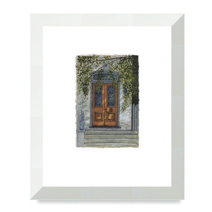 The Mayfair Framed Fine Art Print with Faux Deckled Edge  | 20 x 25 cm / 8 x 10 inches | Natural Frame 